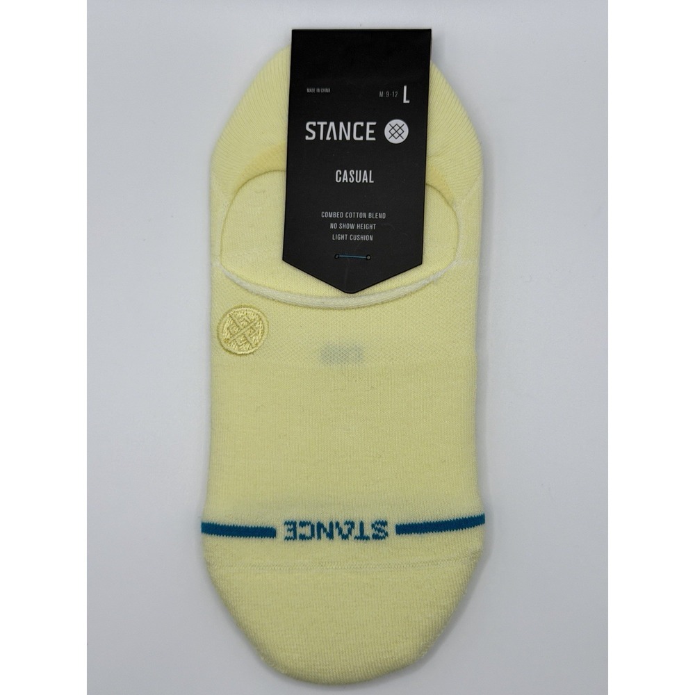 Stance‎ Icon No Show Socks Butter Yellow Mens Large A145A21INS NWT